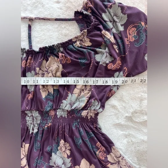 Free People Glenside Floral Print Blouse Top Tunic Size Medium - Picture 5 of 9